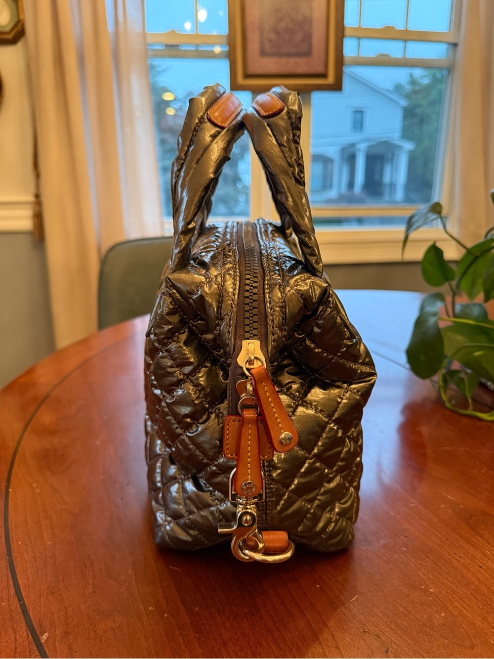 Mz Wallace Sutton Moon Dust Metallic Lacquer Quilted Bag - Picture 4 of 11
